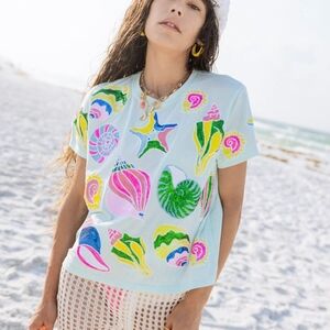 Colorful Seashell Graphic T-Shirt